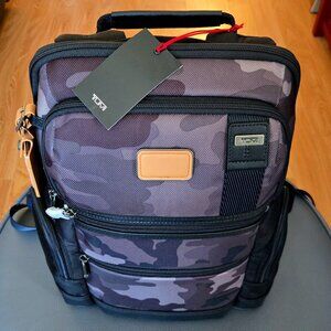TUMI Parrish Laptop Backpack Ballistic Nylon Leather Khaki Camo (Unisex)